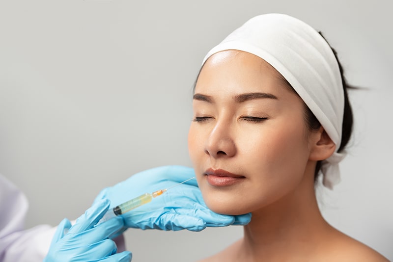 Cheek filler injection treatment injection