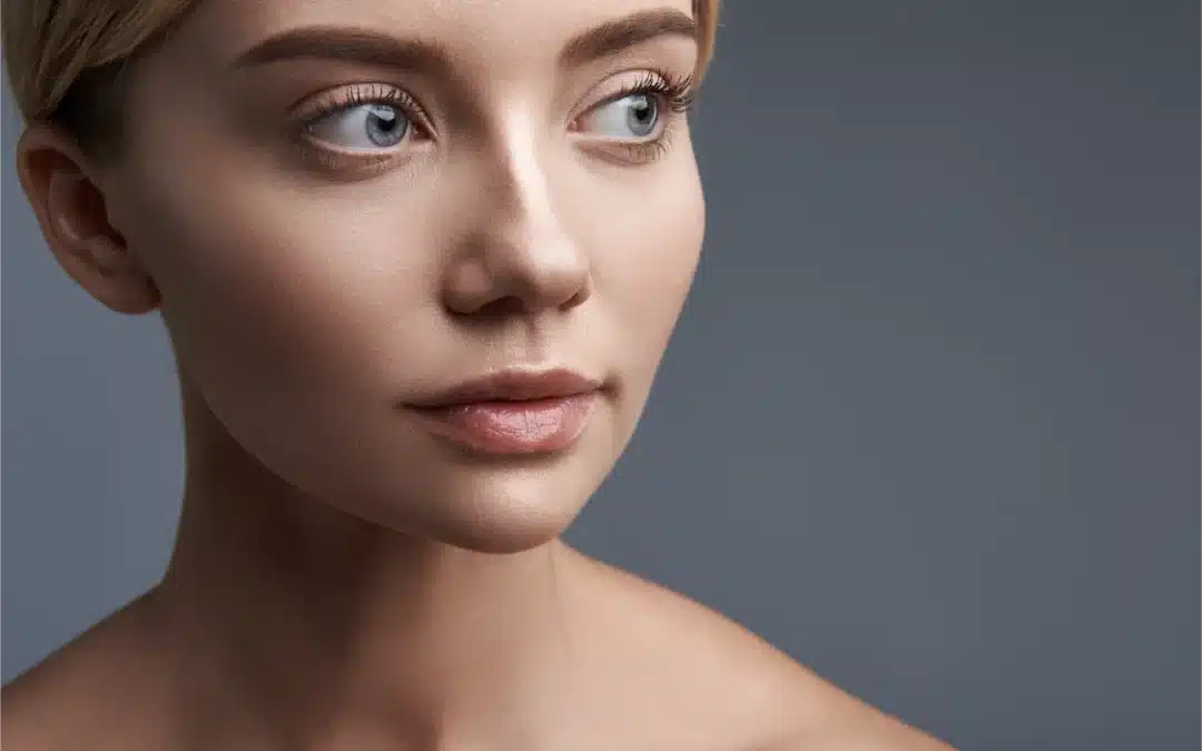 young beautiful woman thoughtfully looking into the distance