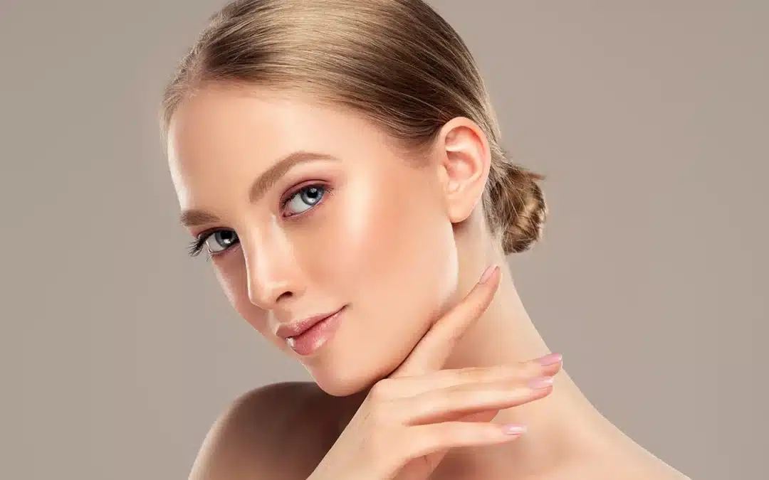 beauty woman glowing skin portrait